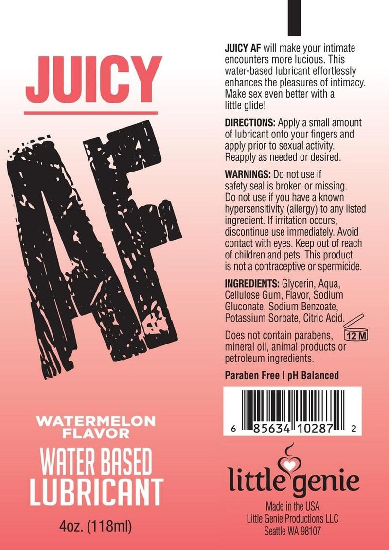Juicy AF Watermelon Flavored Water Based Lubricant