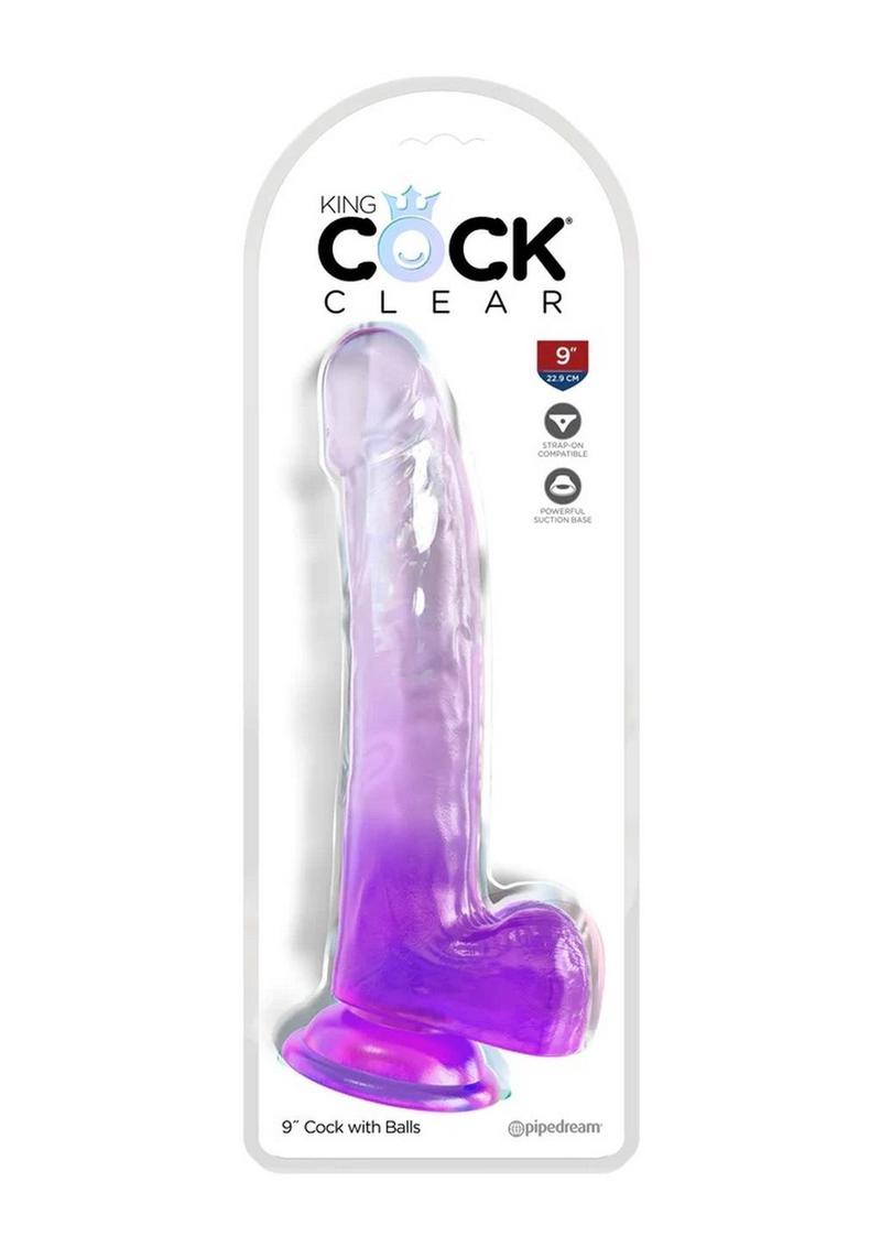 King Cock Clear Dildo with Balls