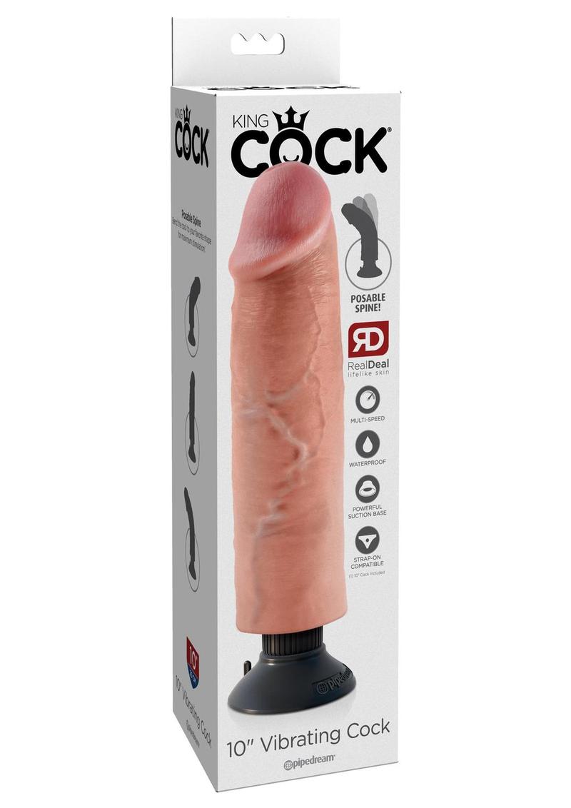 King Cock Vibrating Realistic Dildo With Suction Base