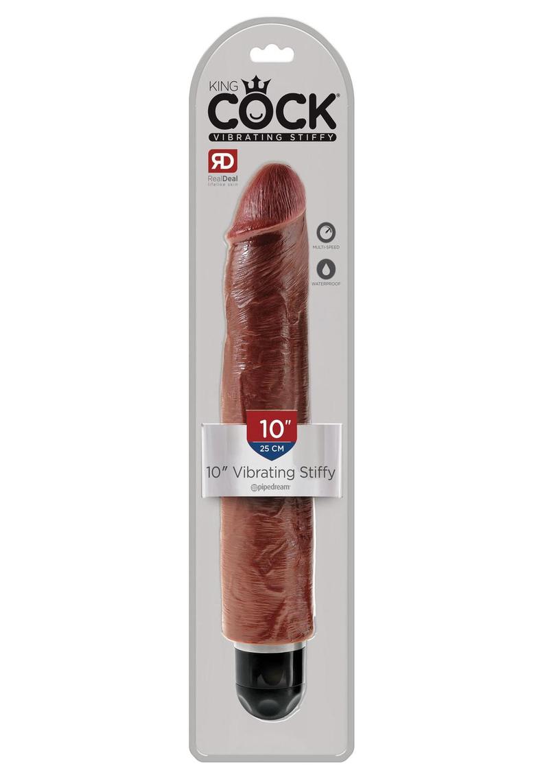 King Cock Vibrating Stiffy Dildo RealDeal Lifelike Skin Waterproof