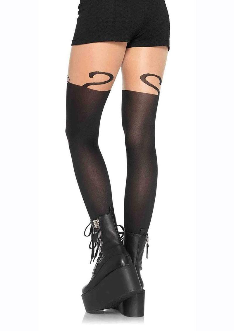 Leg Avenue Spandex Monkey Business Opaque Pantyhose