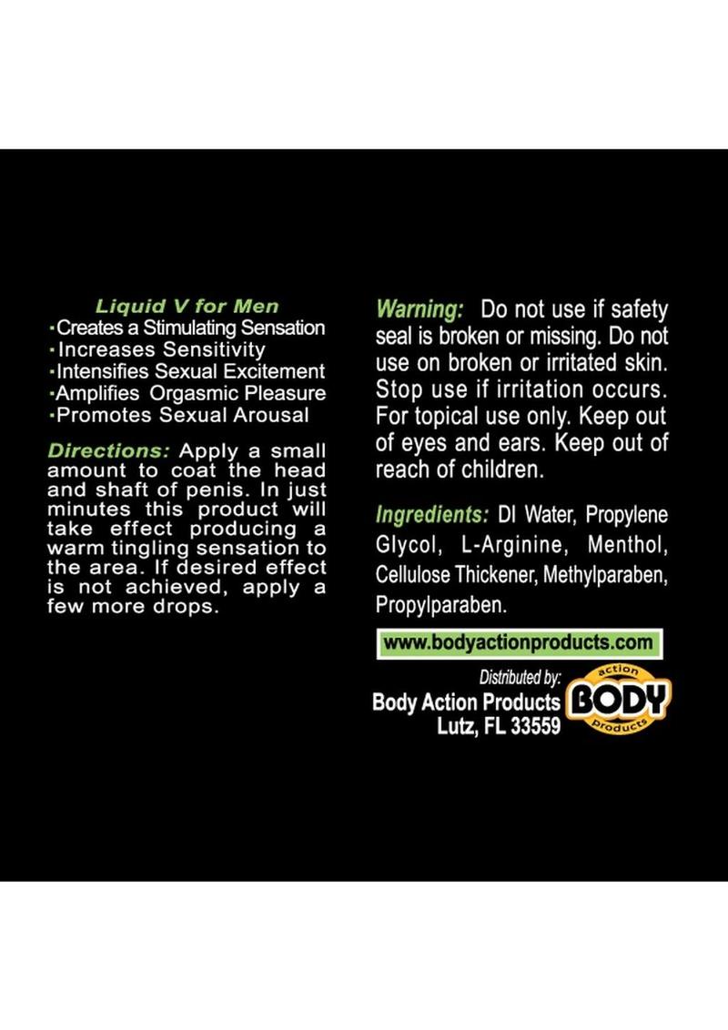 Liquid V Stimulating Gel for Men With Amplify Male Pleasure