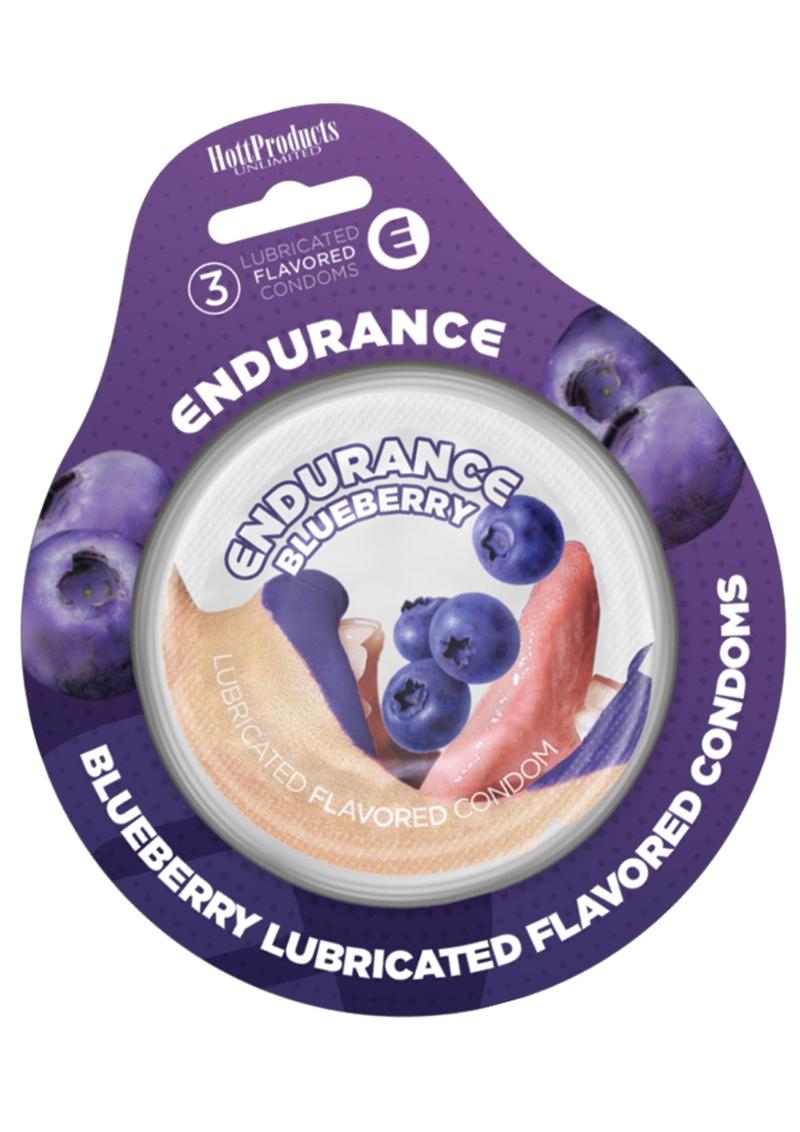 Endurance Blueberry Flavored Lubricated Condoms Pack