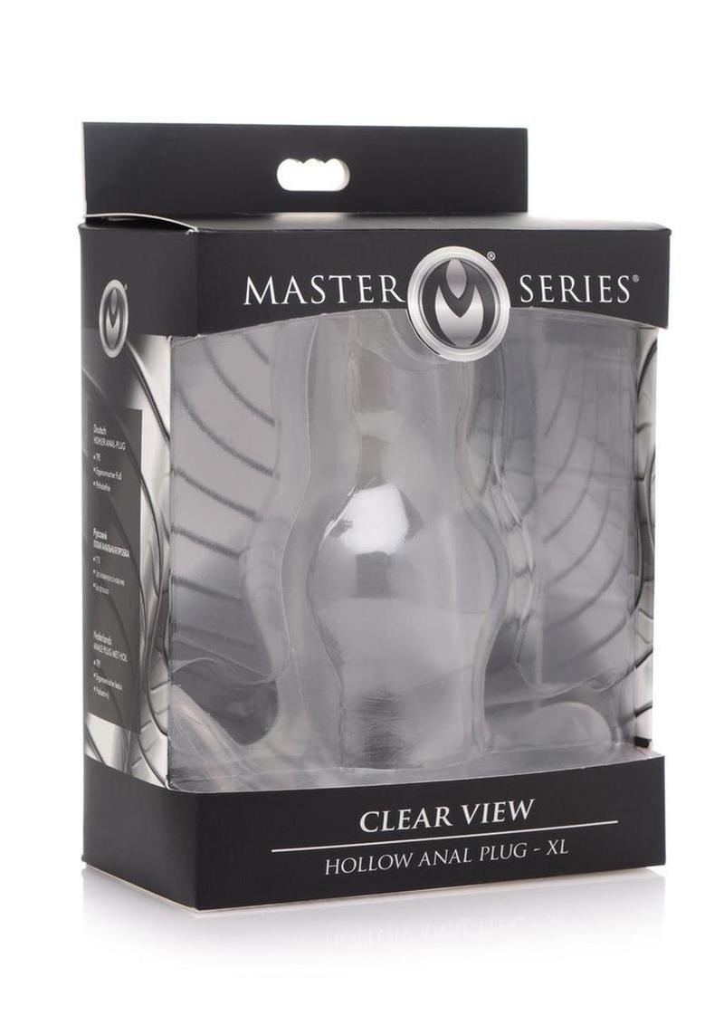 Master Series Clear View Hollow Anal Plug XL