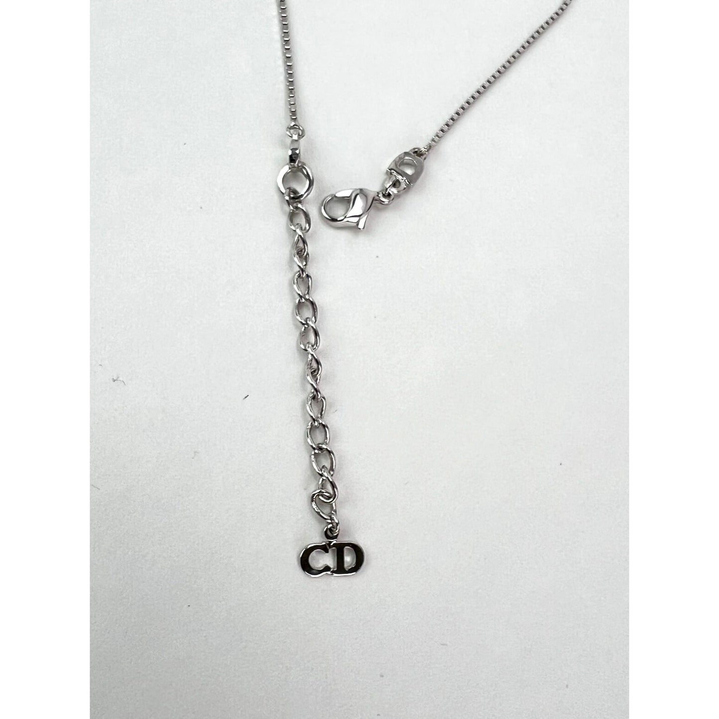 Christian Dior Multi Star Adjustable Silver Finish Necklace