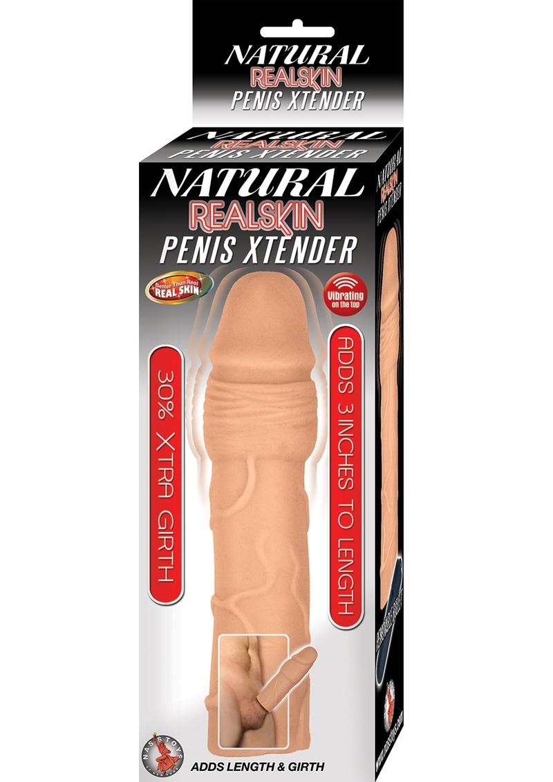 Natural RealSkin Body Safe Vibrating Penis Xtender