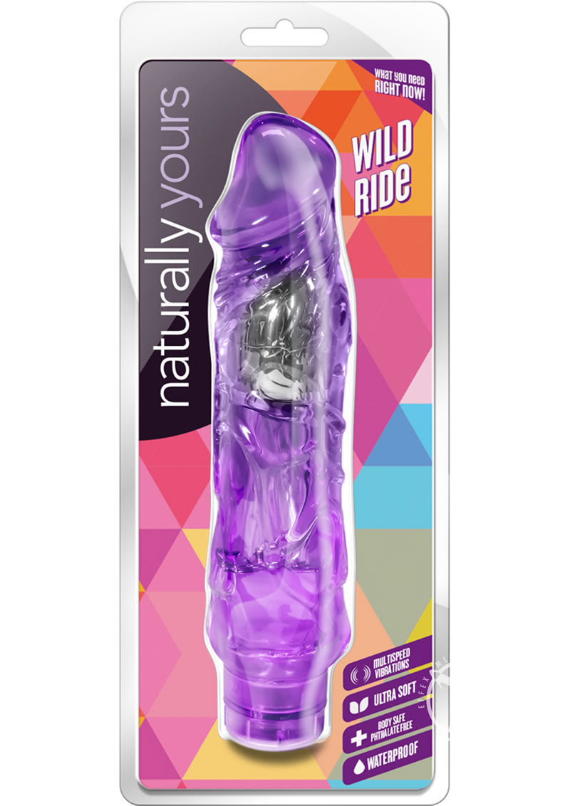 Naturally Yours Wild Ride Waterproof Multi Speed Vibrating Dildo