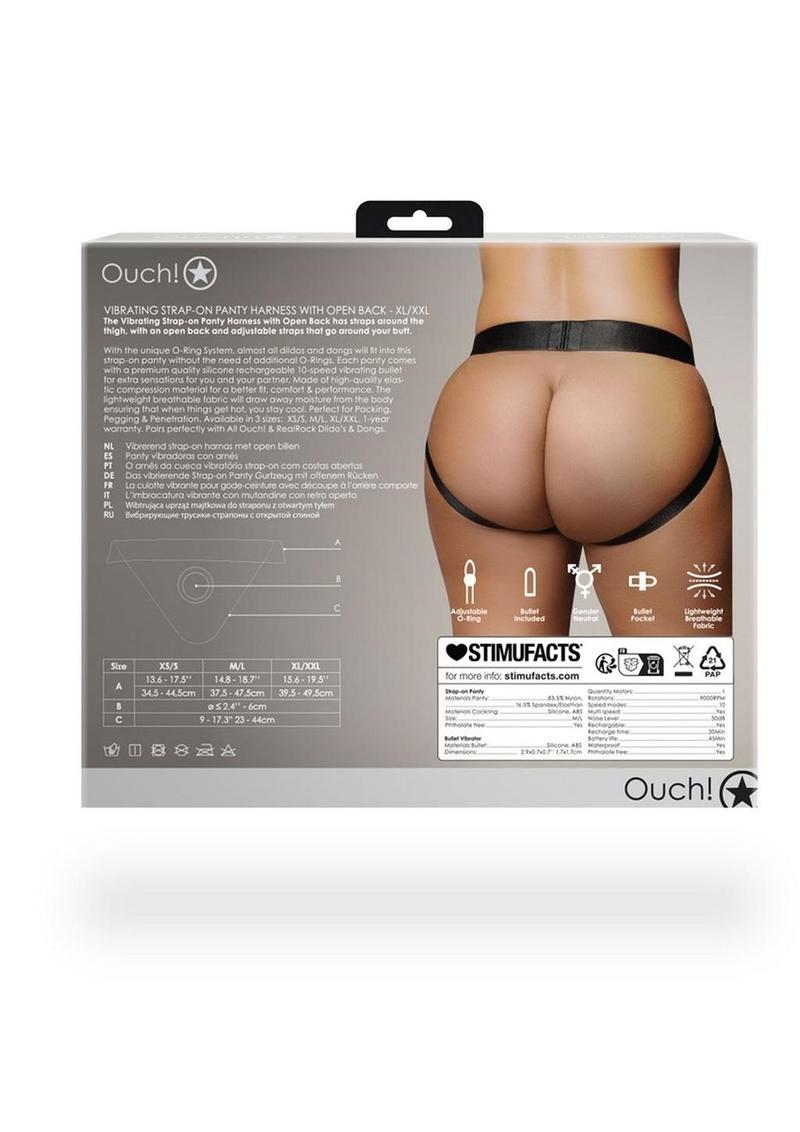 Ouch! Vibe Strap On Panty With Open Rechargeable Bullet