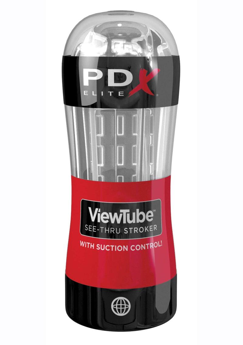 PDX Elite ViewTube See-Thru Stroker with Suction Control Male Stimulation