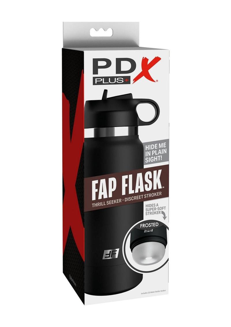 PDX Plus Fap Flask Thrill Seeker Discreet Stroker with Frosted Sleeve