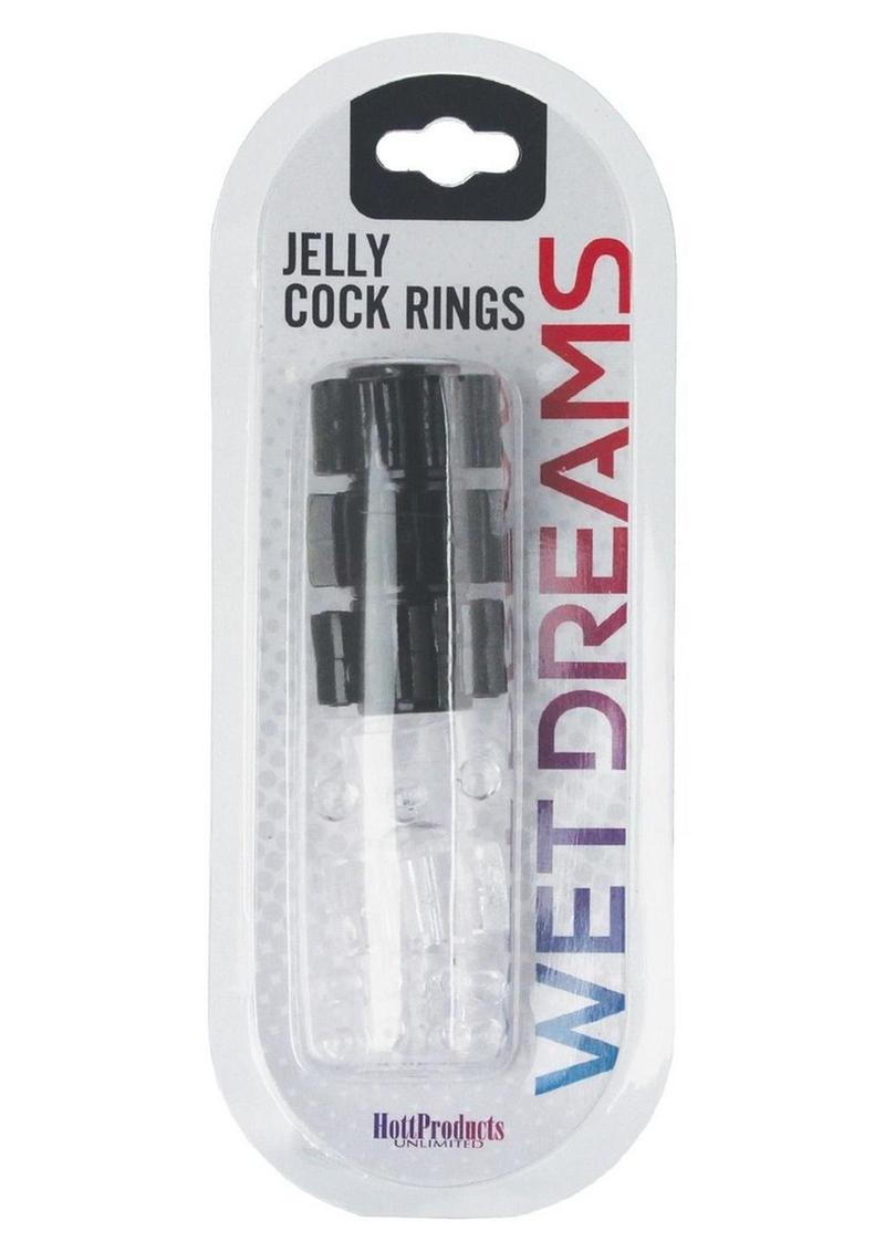 Wet Dreams Jelly Cock Rings 6 Pack Assorted Colors