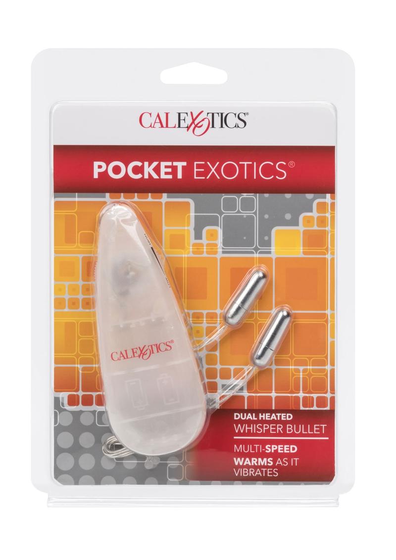 Pocket Exotics Dual Heated Whisper Bullets with Wired Remote Control