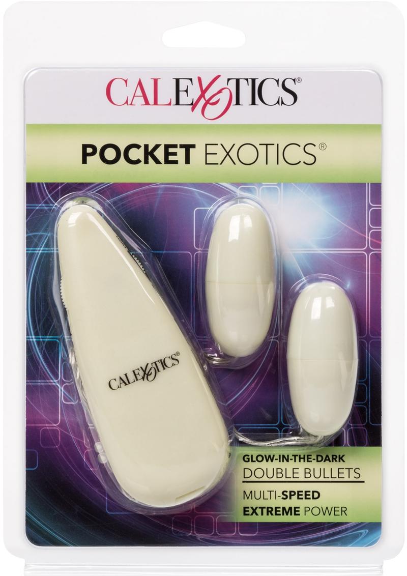 Pocket Exotics Glow in the Dark Double Bullets with Wired Remote Control