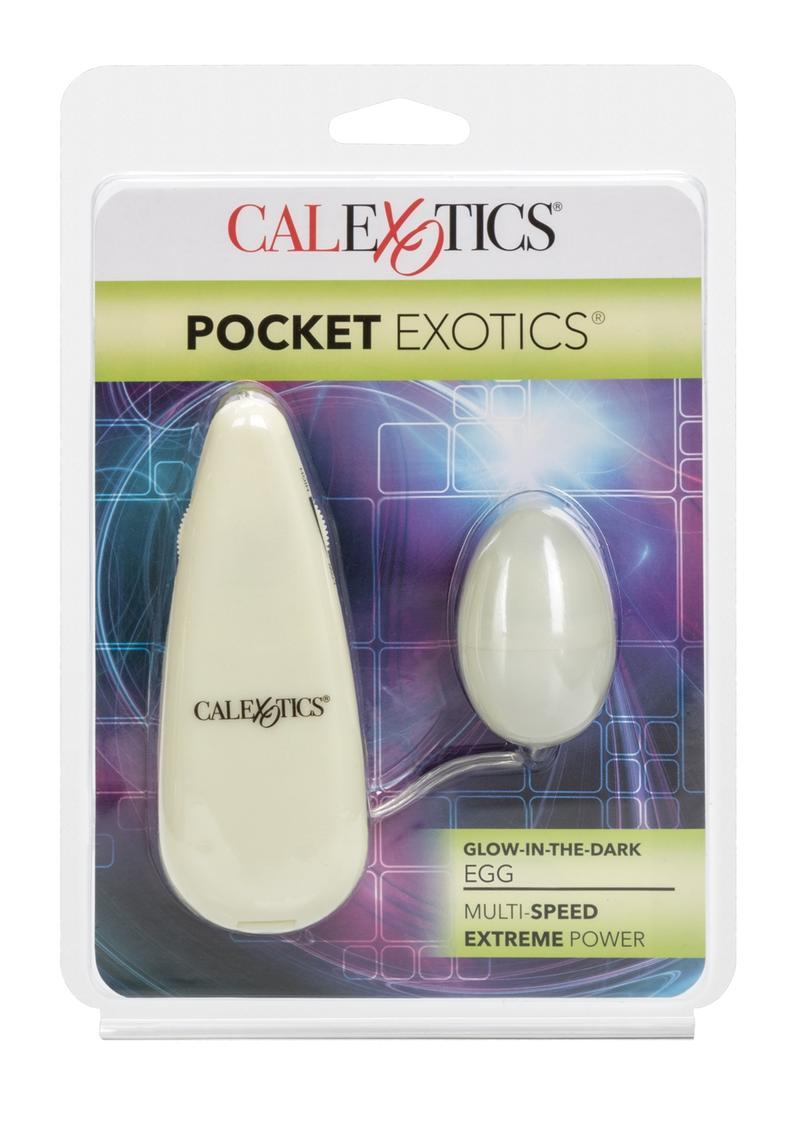 Pocket Exotics Glow In The Dark Egg With Remote Control Vibrators