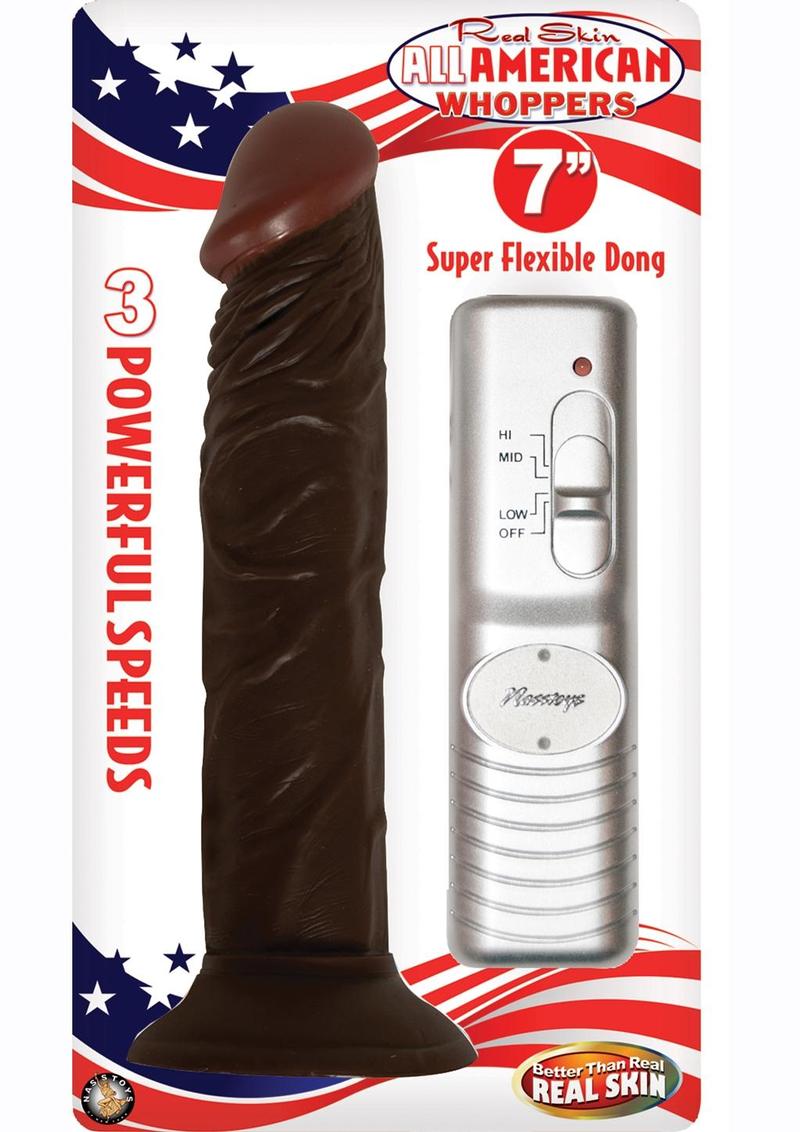 Real Skin All American Whoppers Vibrating Dildo with Wired Remote