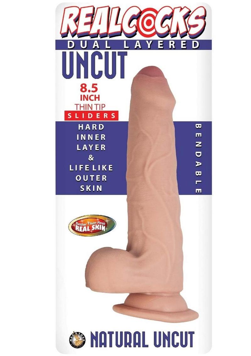 RealCocks Dual Layered Uncut Slider Dildo 8.5 Inch Lifelike Feel