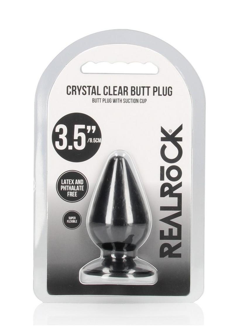 RealRock Crystal Clear Anal Plug with Suction Cup