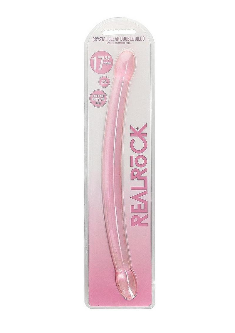 Real Rock Crystal Clear Non-Realistic Double Dildo
