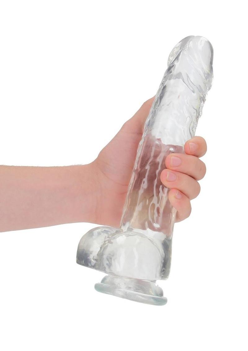 RealRock Crystal Clear Realistic Dildo with Balls