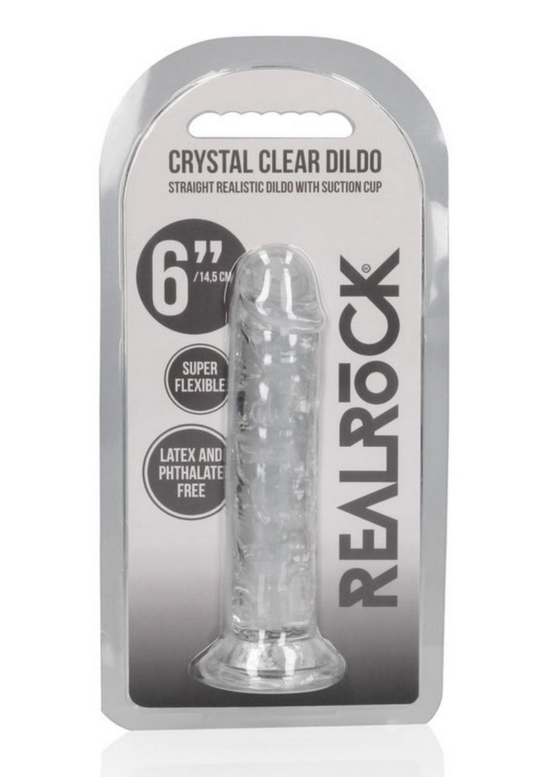 RealRock Crystal Clear Straight Dildo with Suction Cup
