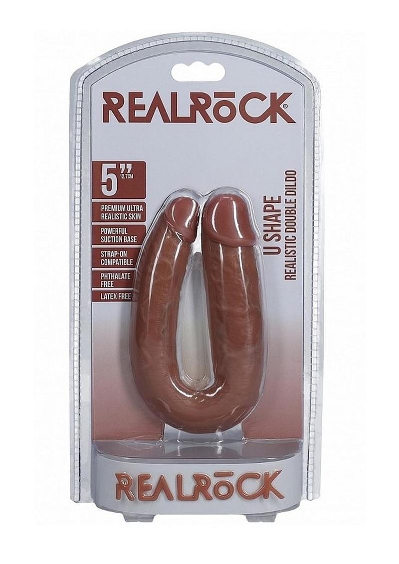 Real Rock U-Shaped Realistic Skin Double Dildo