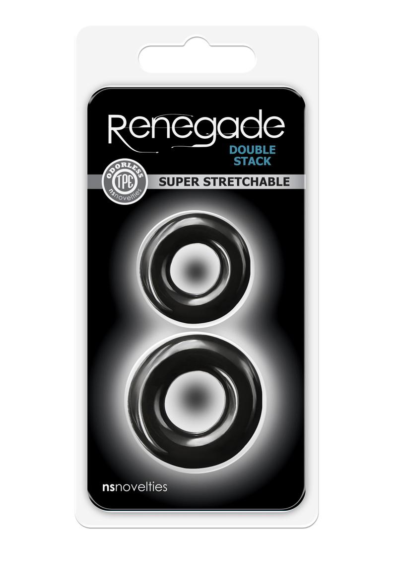 Renegade Double Stack Super Stretchable Cock With Clear Rings Set