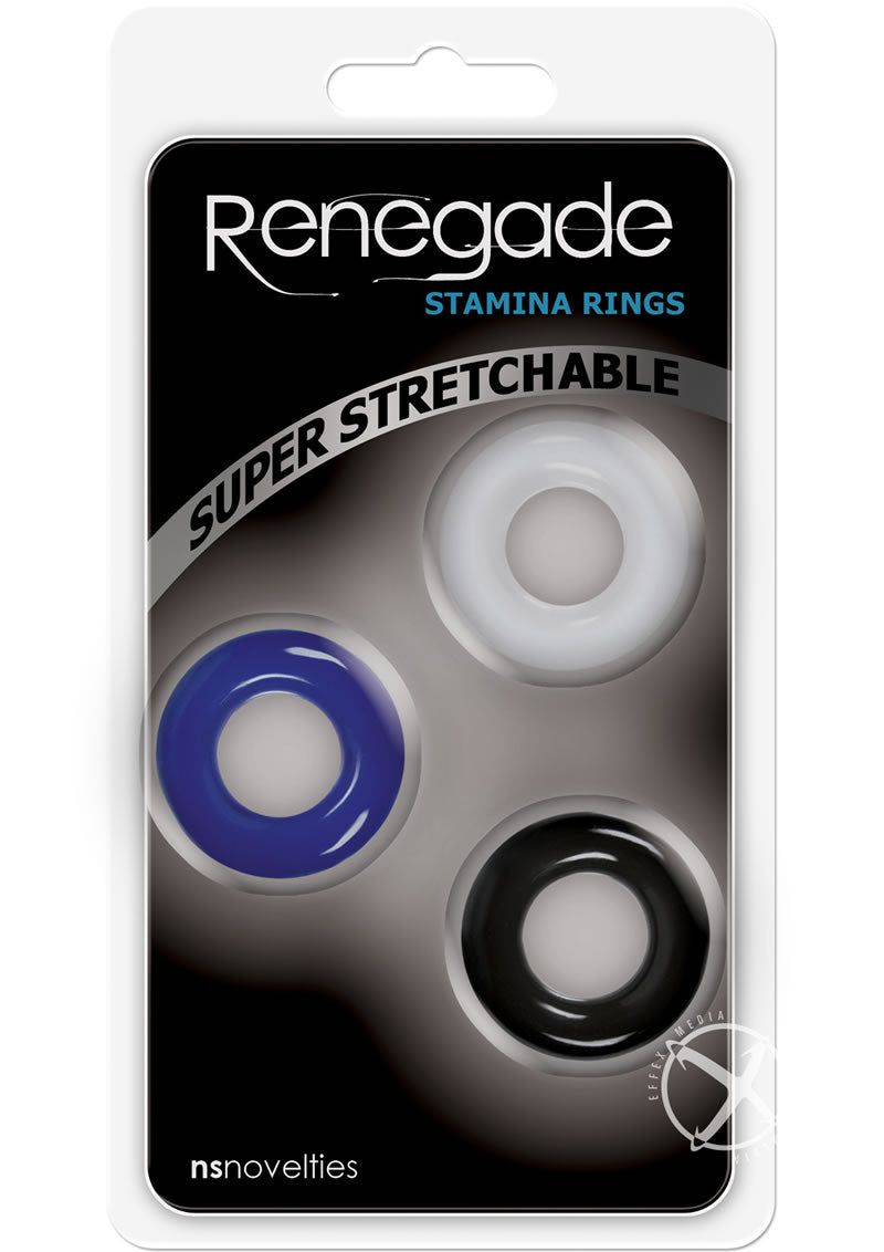 Renegade Stamina Rings Set of 3 Super Stretchable Cock Rings