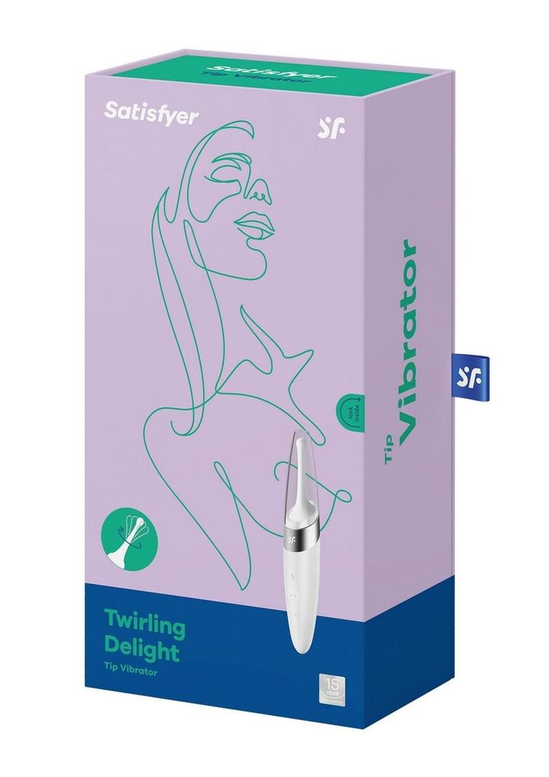Satisfyer Twirling Delight Tip Vibrator Rechargeable Stimulator in Berry