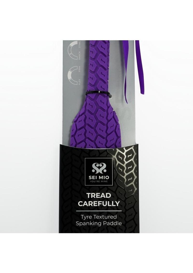 Sei Mio Tyre Textured Spanking Paddle Purple โ Tread Carefully