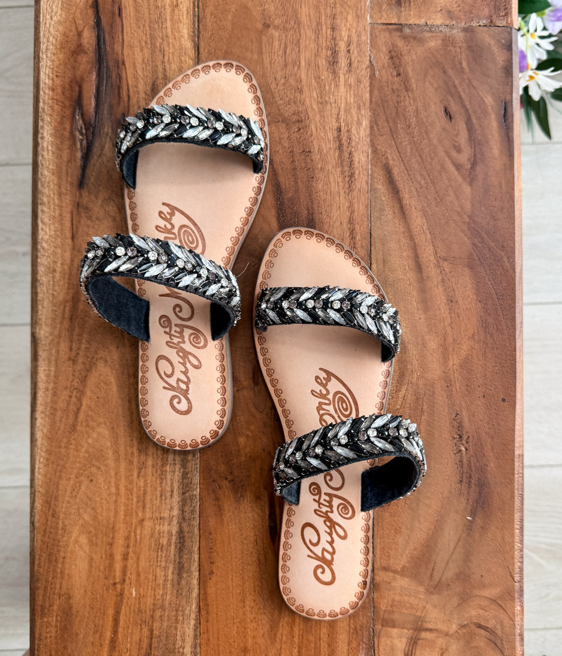 Shine Bright Sandals in Black