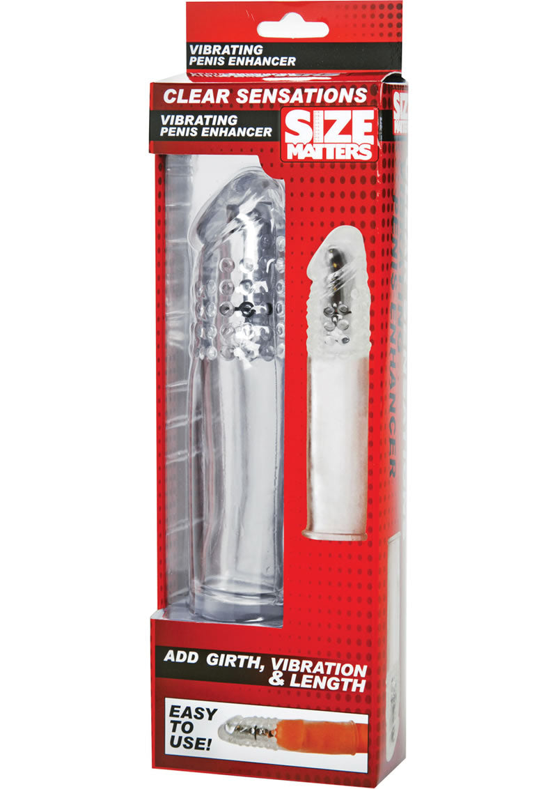 Clear Sensations Vibrating Penis Enhancer By Size Matters