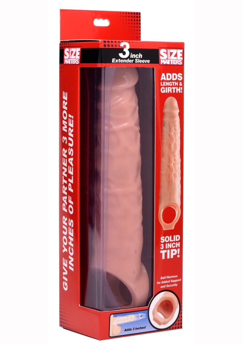Size Matters 1.5 Inch Penis Enhancer Sleeve Secure Pleasure Fit