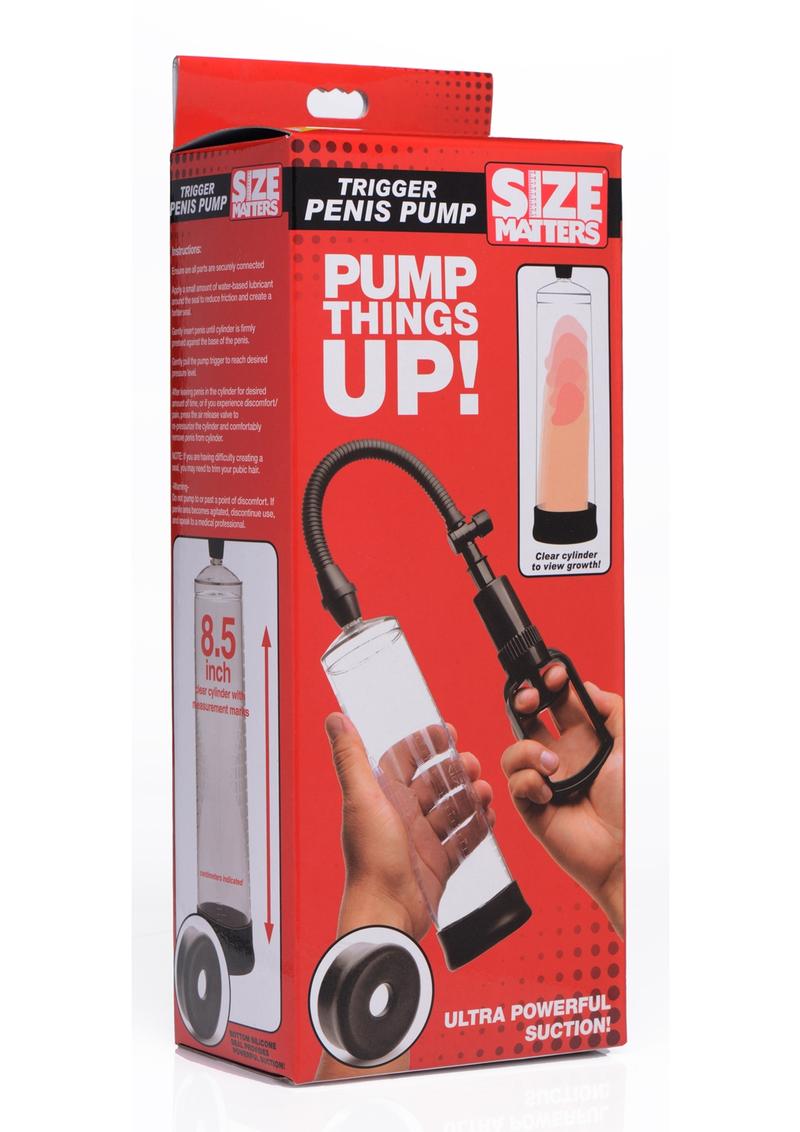 Size Matters Trigger Penis Pump with Clear Cylinder