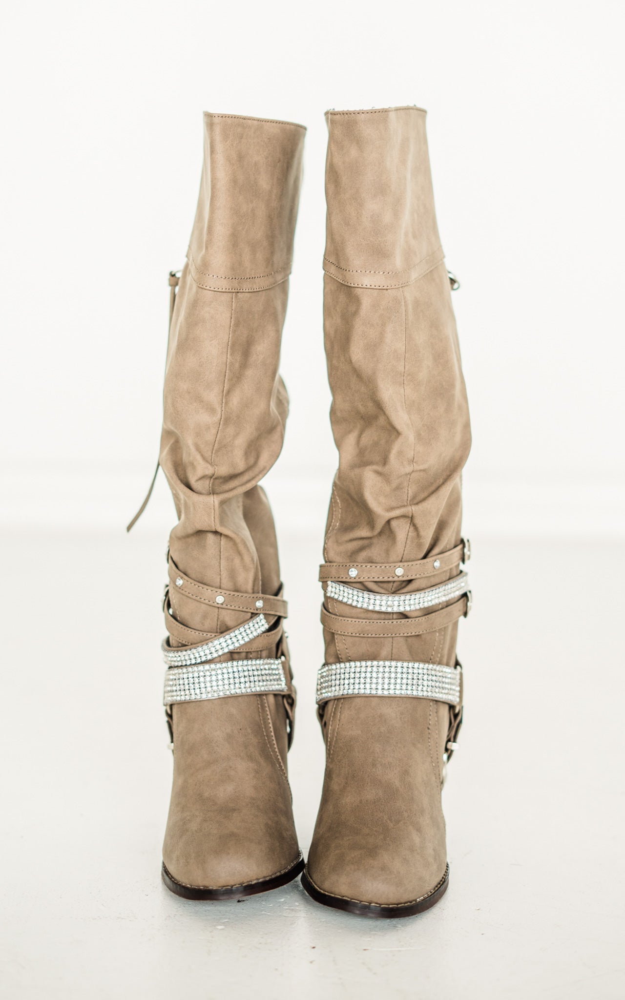 Bottes Stacey en taupe