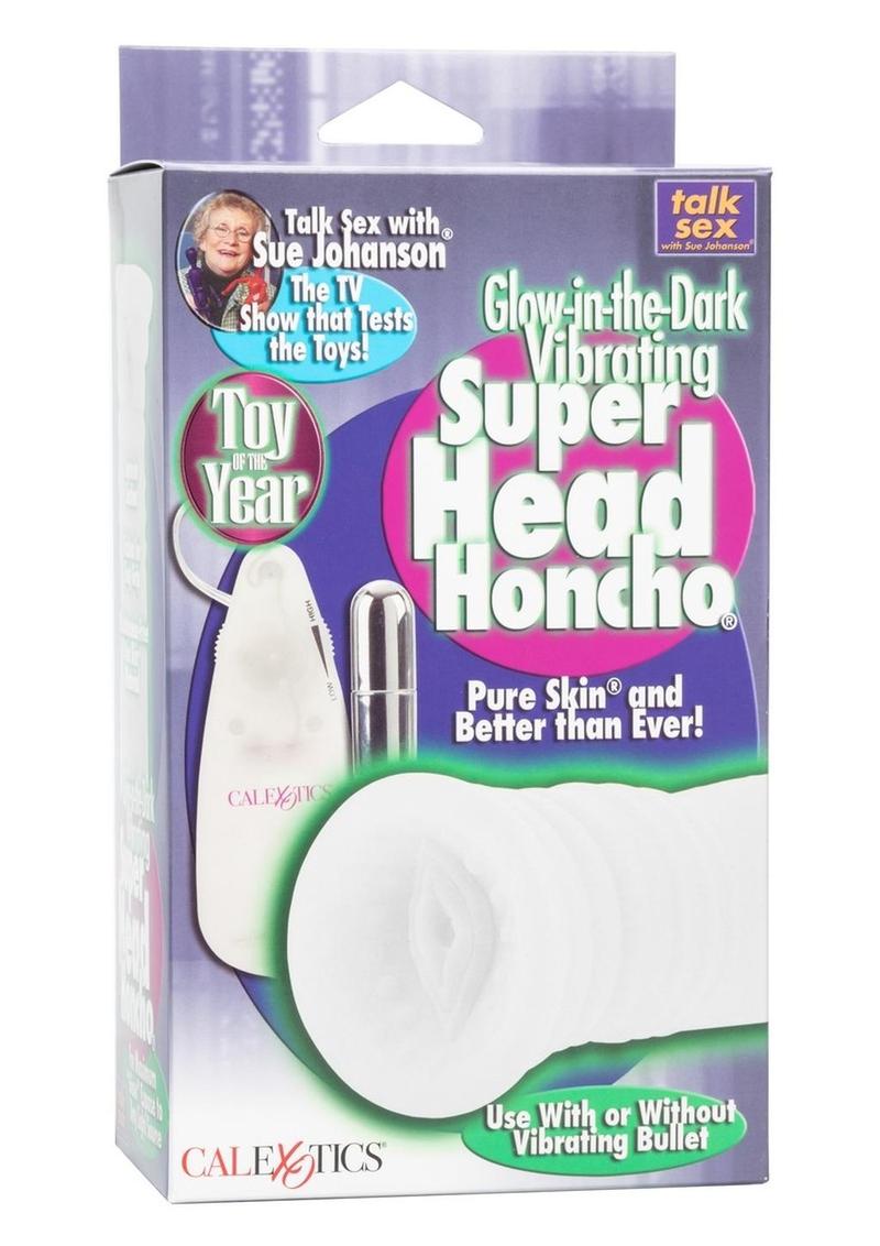 CalExotics Glow-in-the-Dark Vibrating Super Head Honcho Masturbator
