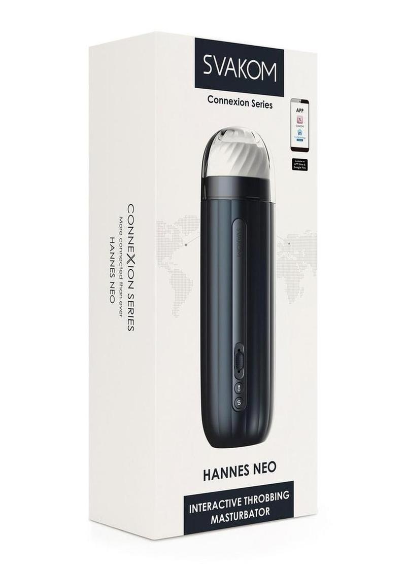 Svakom Hannes Neo Interactive Throbbing Masturbator Rechargeable