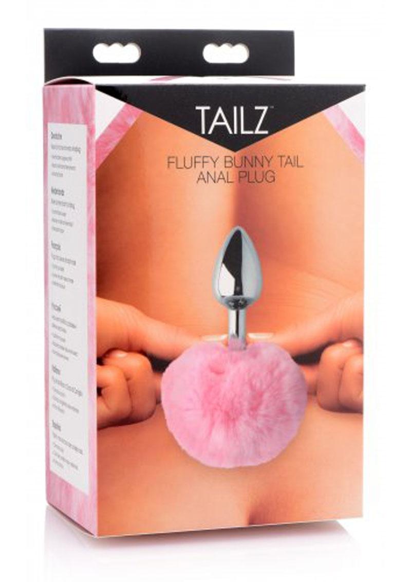 Tailz Fluffy Bunny Tail Pink Plush Rabbit Tail Anal Plug