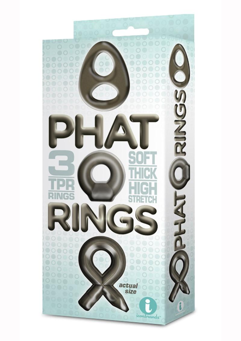 Phat Rings 3-Pack TPR Soft Cock Rings With Thick And High-Stretch Variety