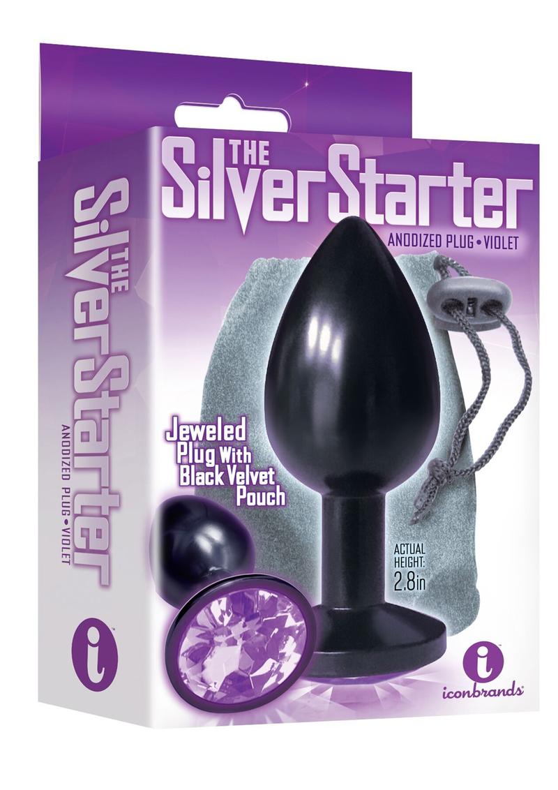 The Silver Starter Bejeweled Stainless Steel Butt Plug