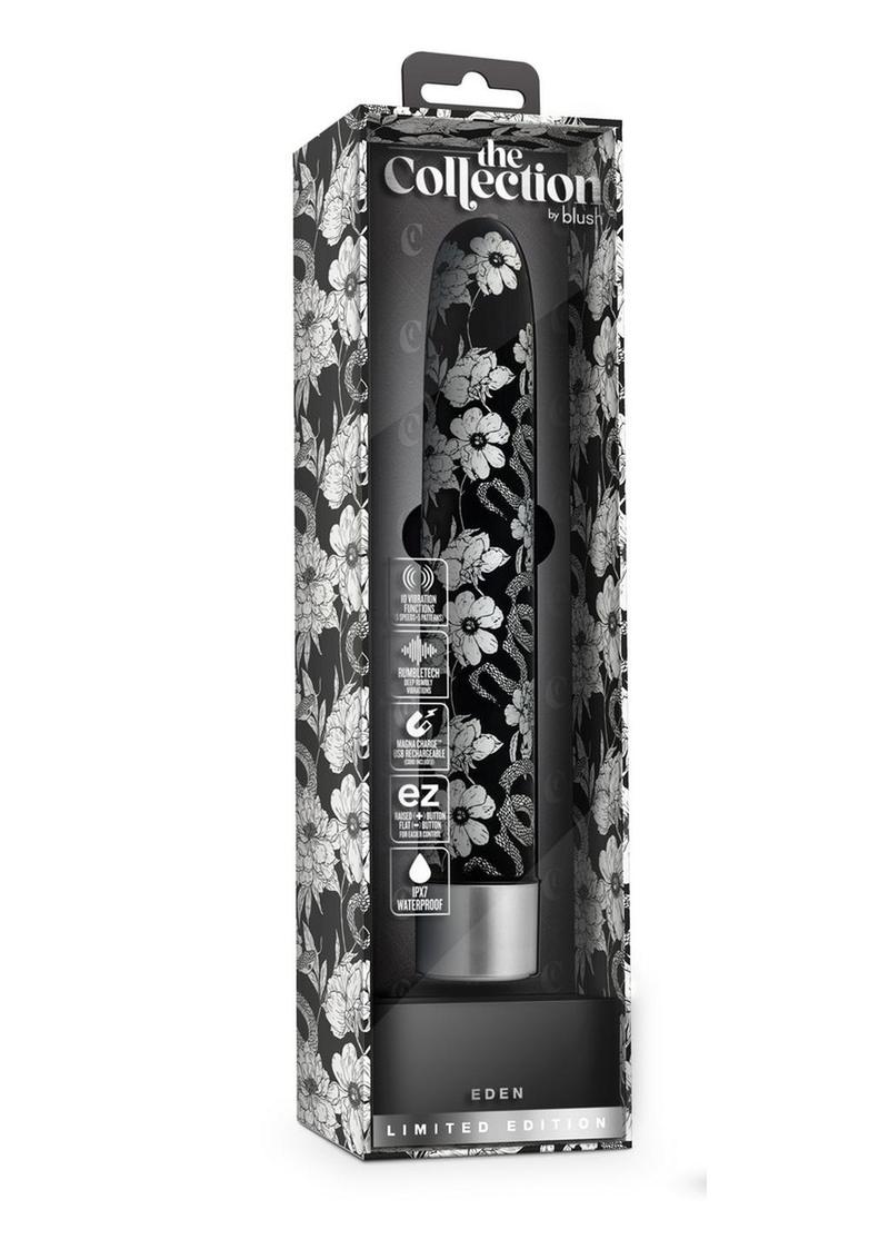 The Collection Eden Slimline Vibrator Elegant Floral Design Waterproof