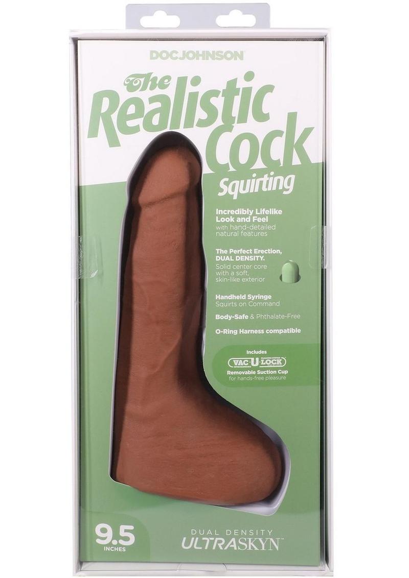 Realistic Cock ULTRASKYN Squirting Dildo VAC-U-LOCK Suction Cup