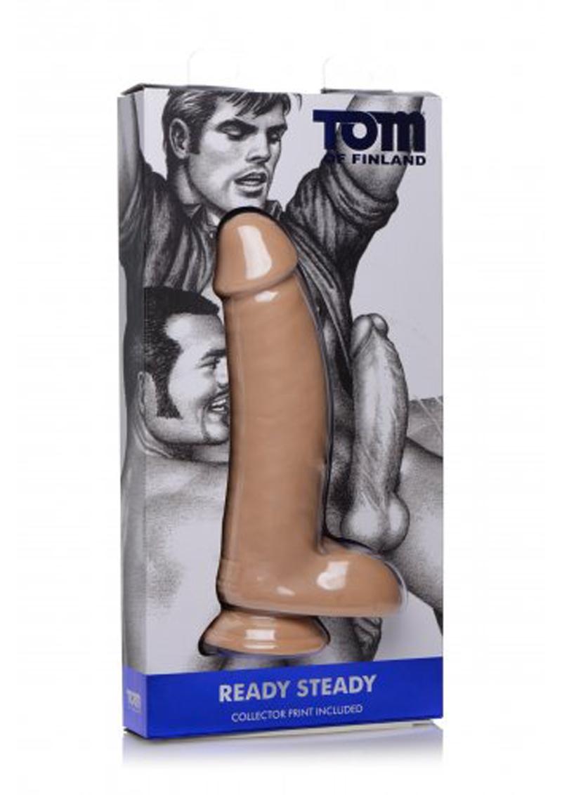 Tom of Finland Ready Steady Dildo 10.25 Inch Realistic Silicone Cock