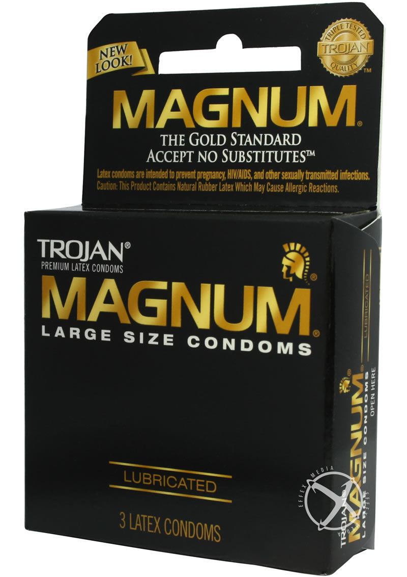 Trojan Magnum Large Size Lubricated Condoms - 12 Pack