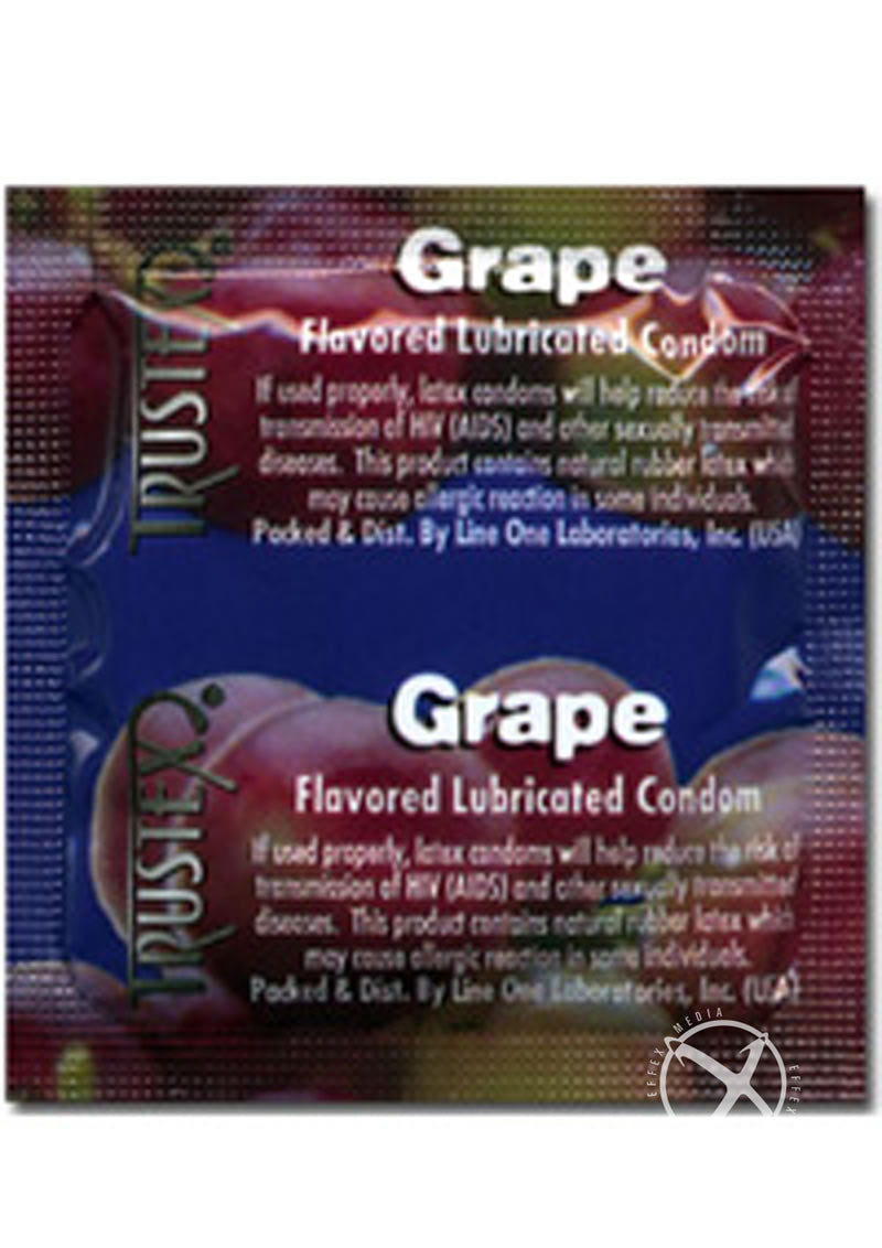 Trustex Grape Flavored Lubricated Reservoir Tip Condoms
