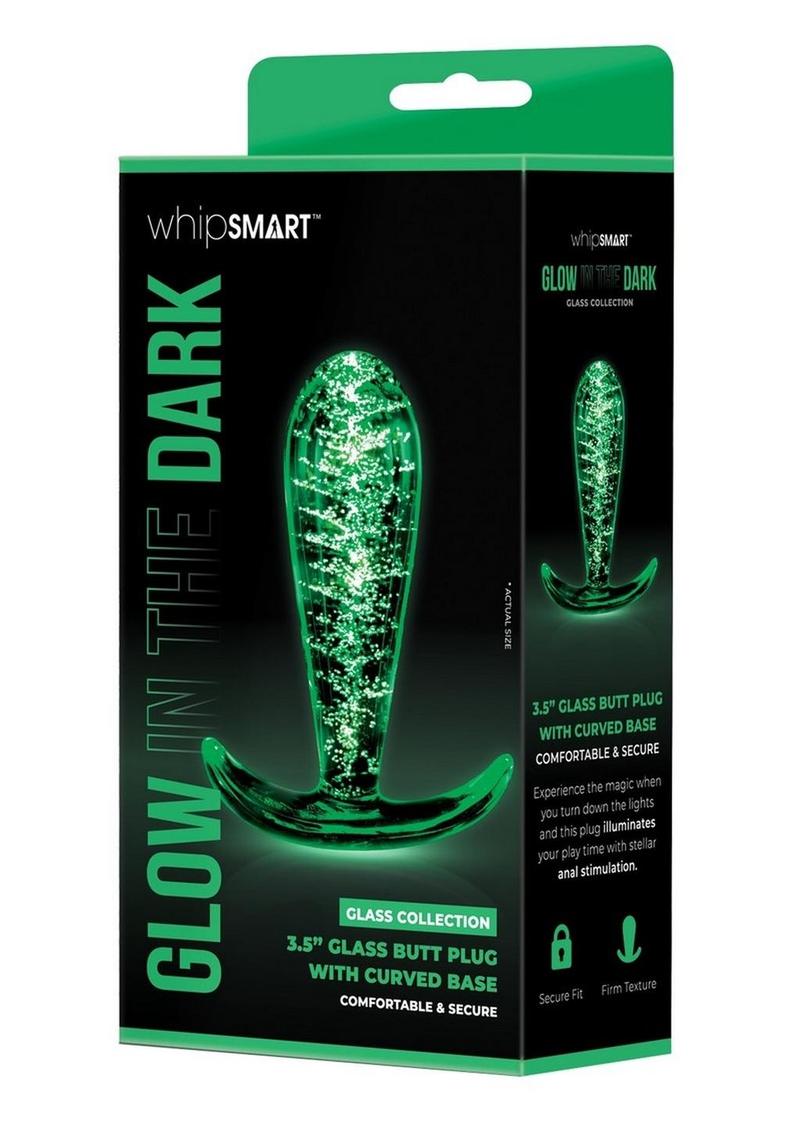 WhipSmart Glow in the Dark Glass Butt Plug