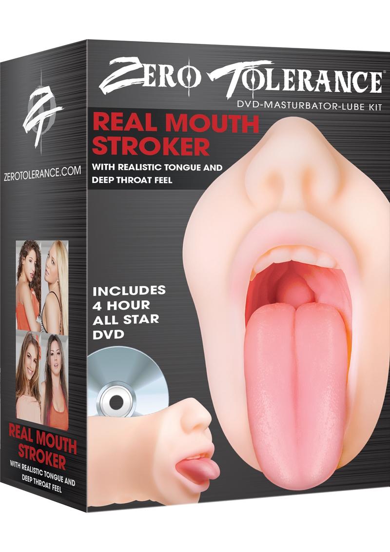 Zero Tolerance Real Mouth Stroker Masturbator with Realistic Tongue