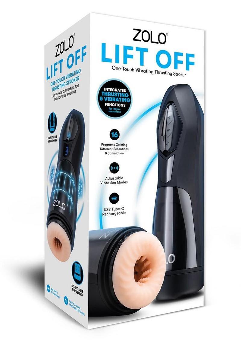 Zolo Lift Off One-Touch Vibrating Thrusting Stroker