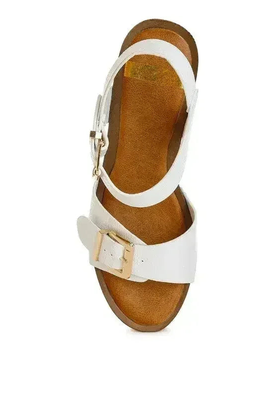 Ompasa Genuine Leather Clog Sandals