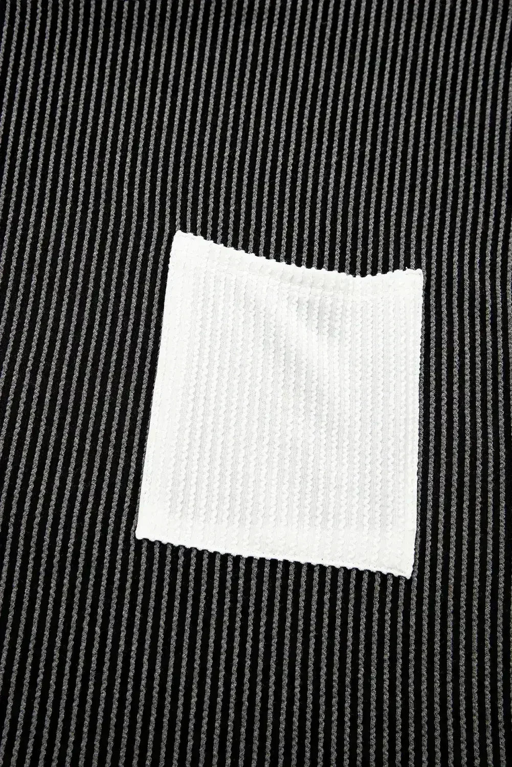 Pink Corded Colorblock Pocket Crew Neck T Shirt