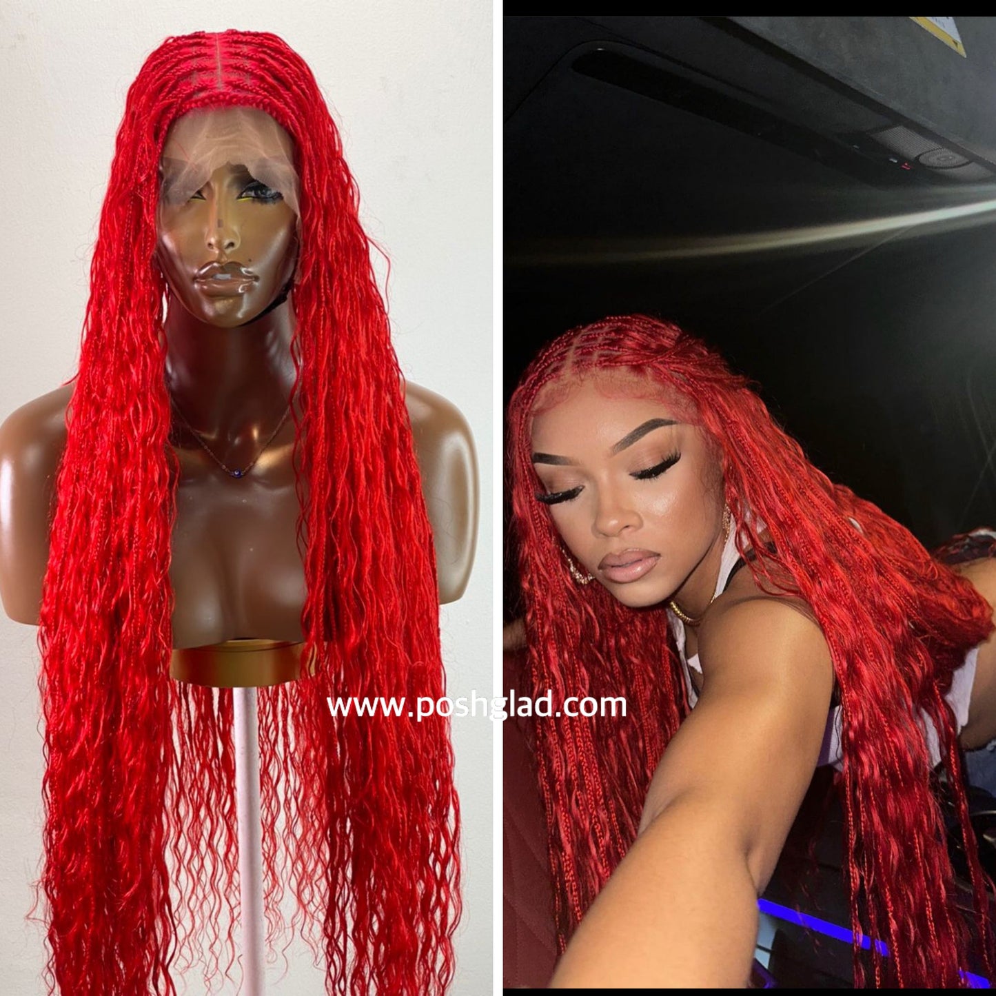 Bohemian Knotless - TARA RED (100% Human Hair)